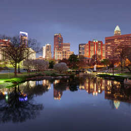 Charlotte NC skyline representing local office cleaning services in Charlotte NC